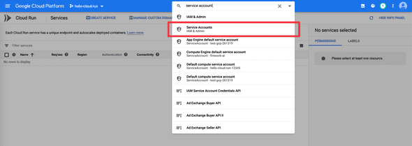 Access Service Account