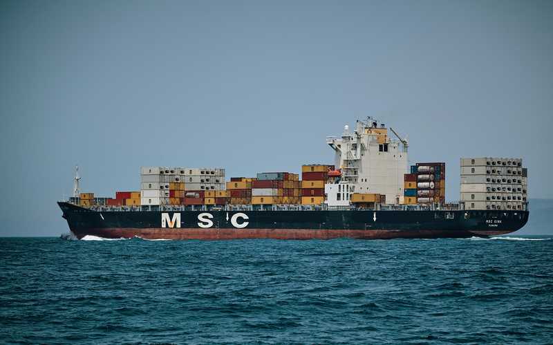 A ship in the sea