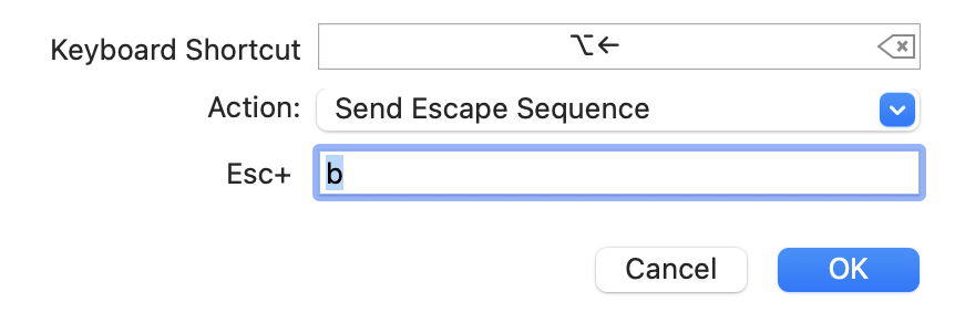 Jump backward words